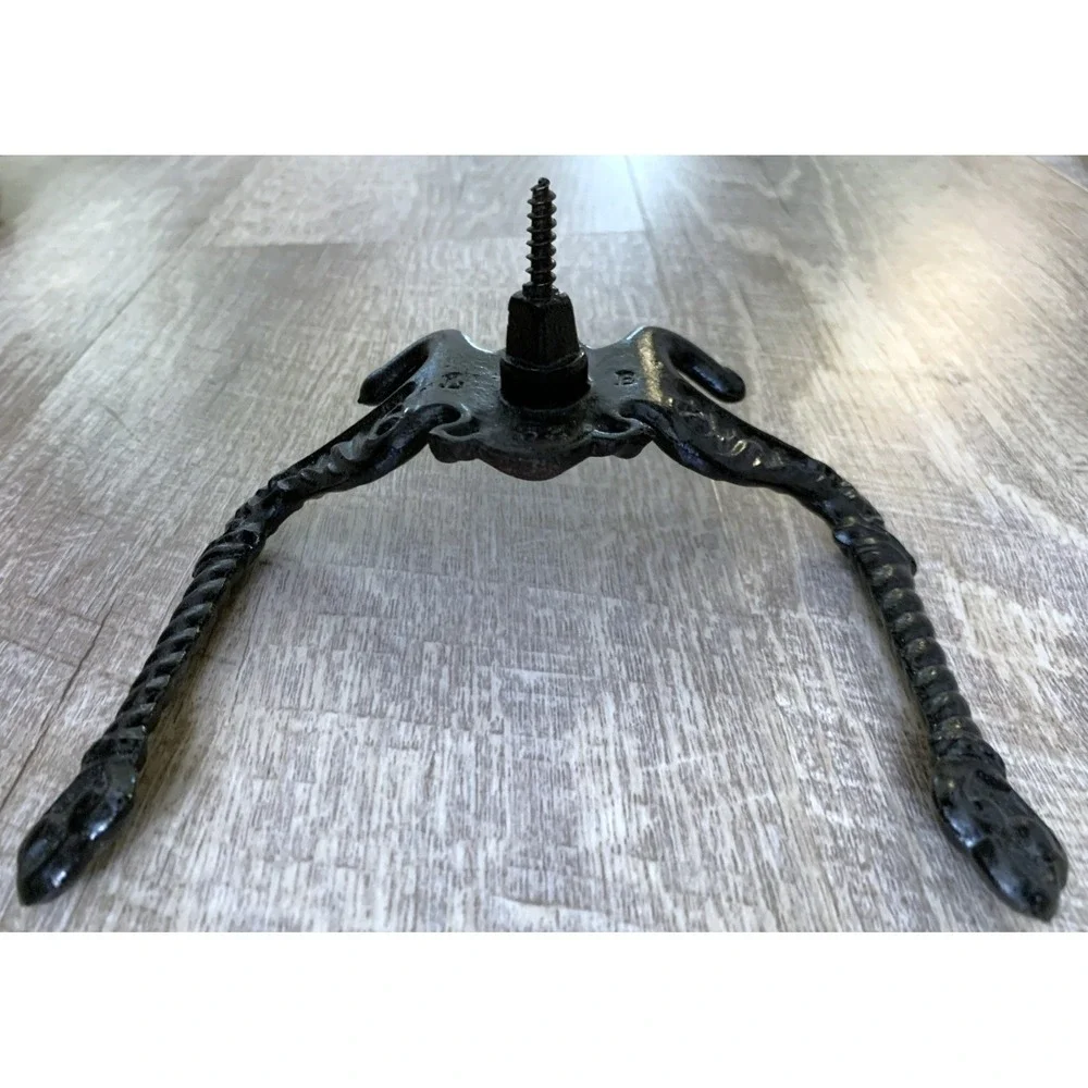 Vtg Antique Sand Cast Double Hat & Coat Hook, 5